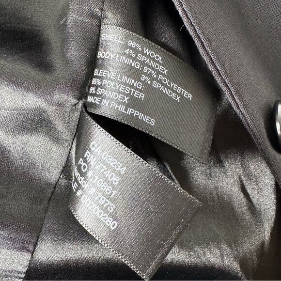 CLUB MONACO / black wool blend classic 2 button blazer jacket / 4 - Picture 7 of 9